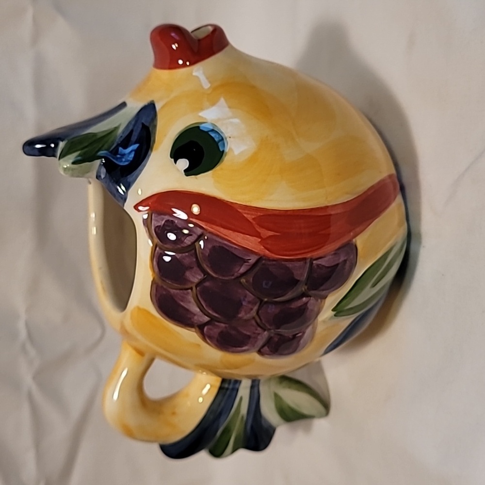 Under the Sea Small Fish Creamer Tabletops Unlimited Hand Painted 12oz Ocean